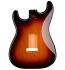 099-7103-700 Fender Deluxe Series Stratocaster Alder Guitar Body 3-Color Sunburst 0997103700